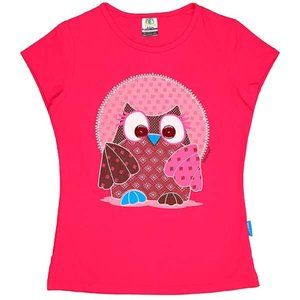 Owl Pink Fiusha Woman T-shirts